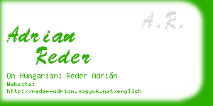 adrian reder business card